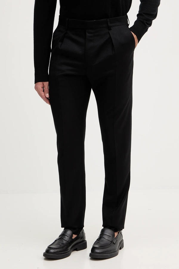 Шерстяные брюки Paul Smith цвет черный