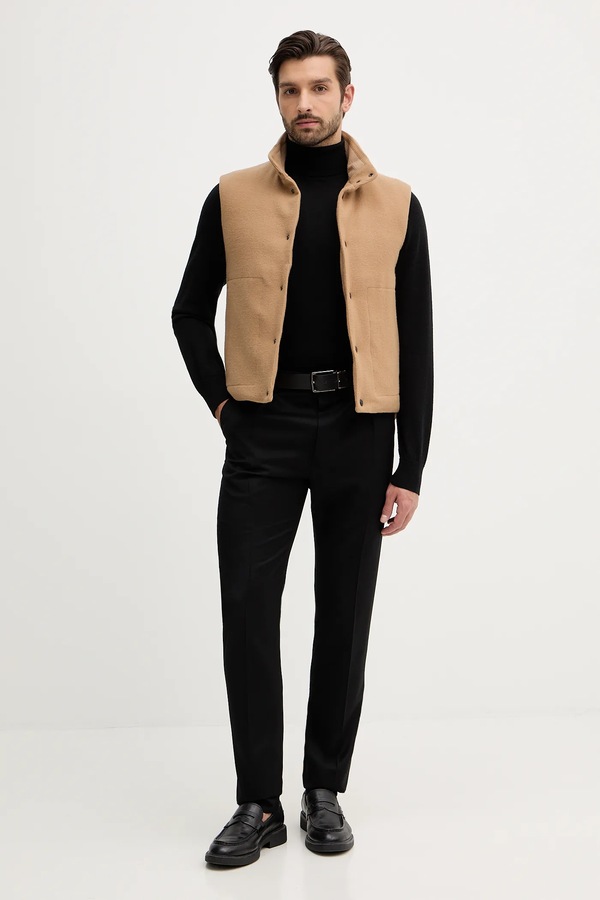 Шерстяные брюки Paul Smith цвет черный