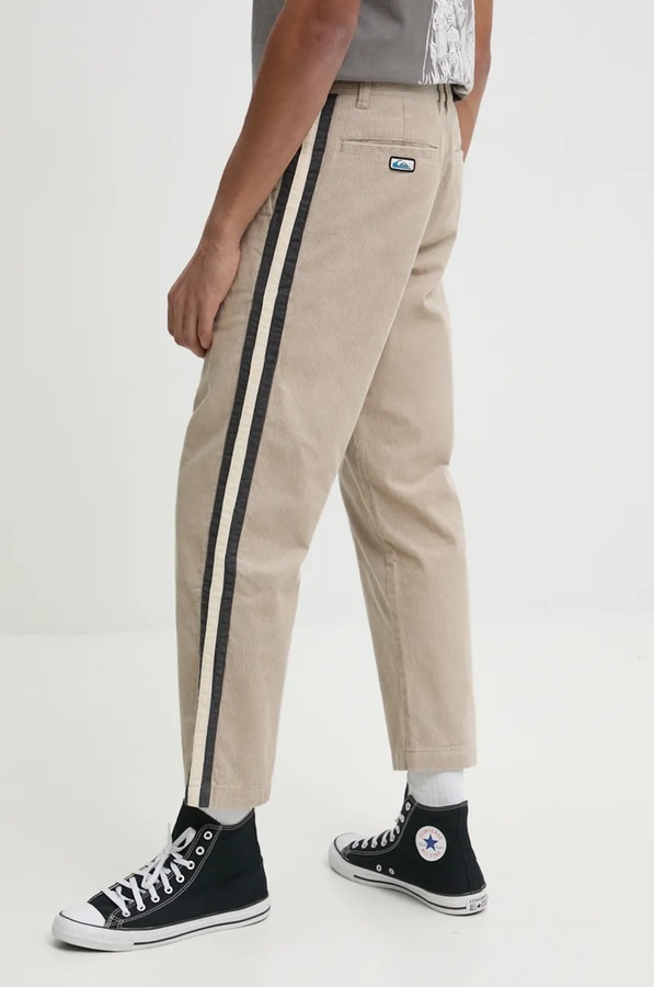 Вельветові штани Quiksilver Roller Line Pant колір бежевий фото 3