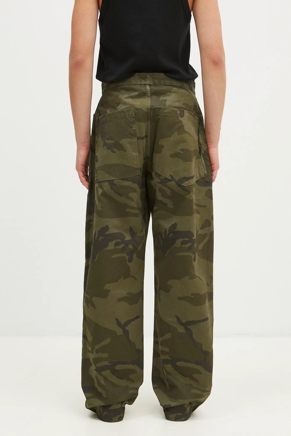 Хлопковые брюки Aries Camo Walking Trouser цвет зеленый фото 2