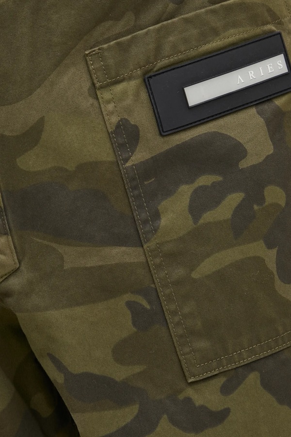 Бавовняні штани Aries Camo Walking Trouser колір зелений фото 4