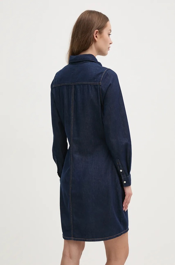Джинсова сукня Pepe Jeans REGULAR PULL-OVER DRESS колір синій фото 3