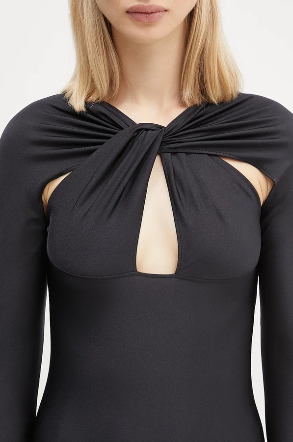 Сукня coperni Twisted Cut-Out Jersey Dress колір чорний фото 4