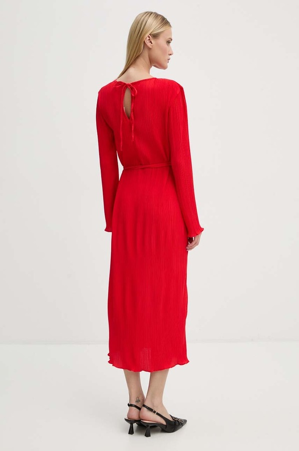 Сукня Never Fully Dressed Red Gaia Plisse колір червоний фото 3