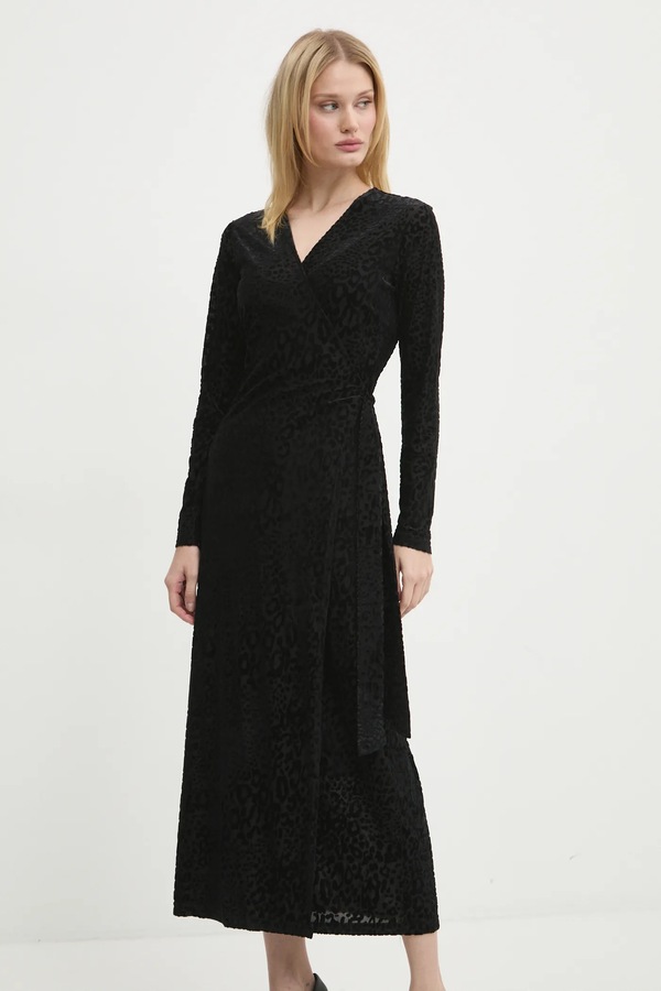 Сукня Never Fully Dressed Willow Wrap Dress колір чорний