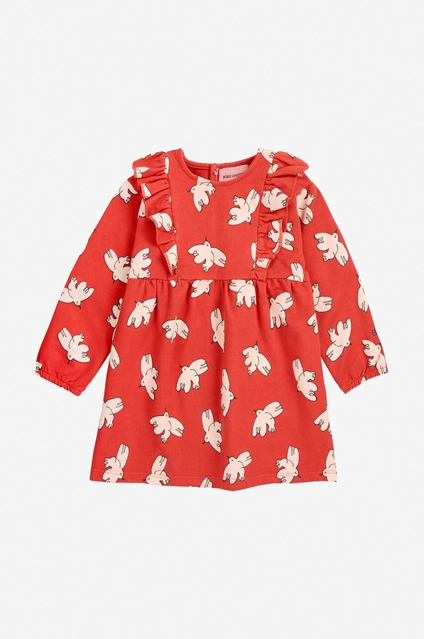 Сукня для немовлят Bobo Choses Freedom Bird колір червоний фото 2