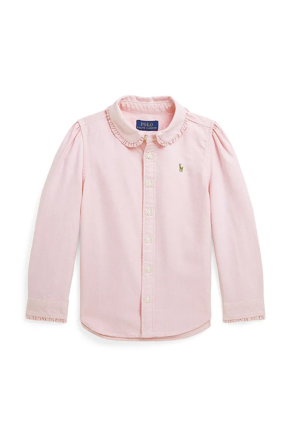 Дитяча бавовняна сорочка Polo Ralph Lauren колір рожевий
