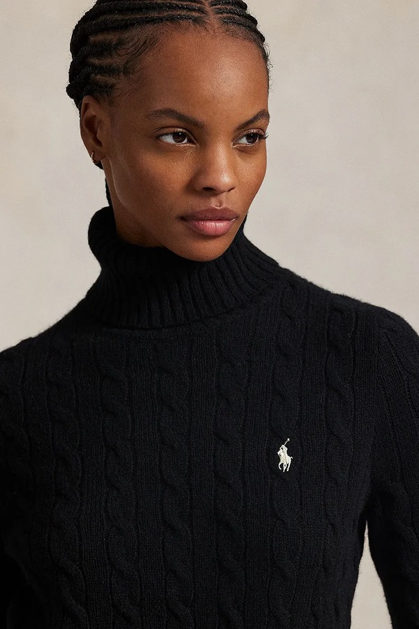 Светр жіночий вовняний Polo Ralph Lauren колір чорний фото 4