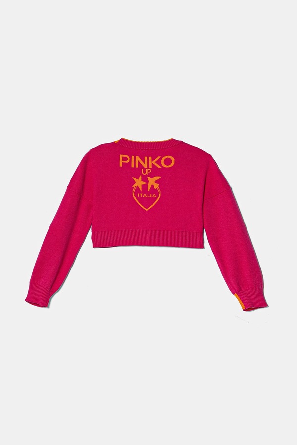 Дитячий кардиган Pinko Up колір рожевий фото 2