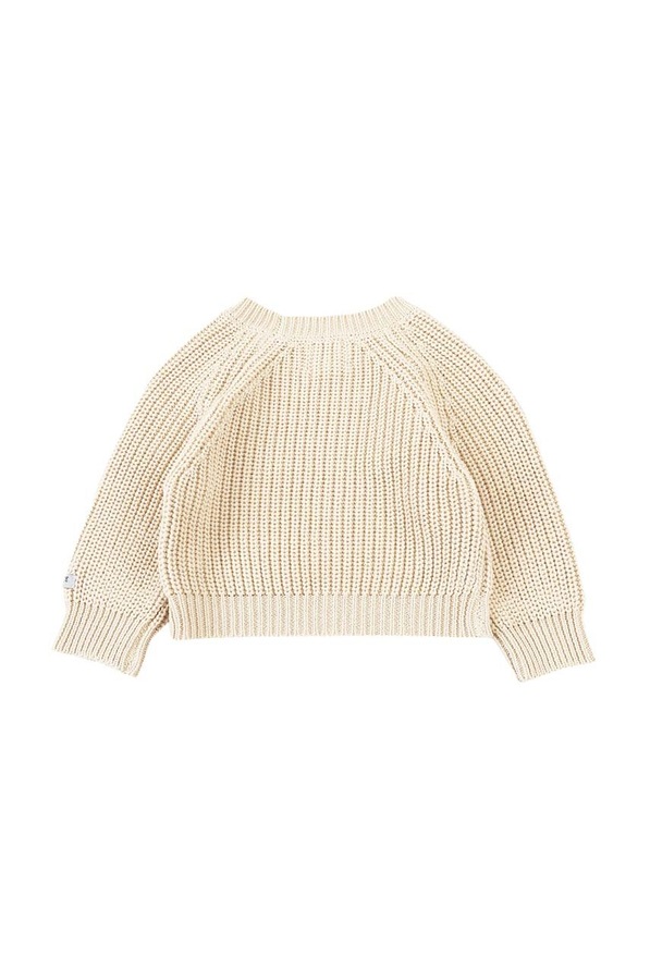 Бавовняний светр для немовлят Donsje Jade Sweater колір бежевий фото 3