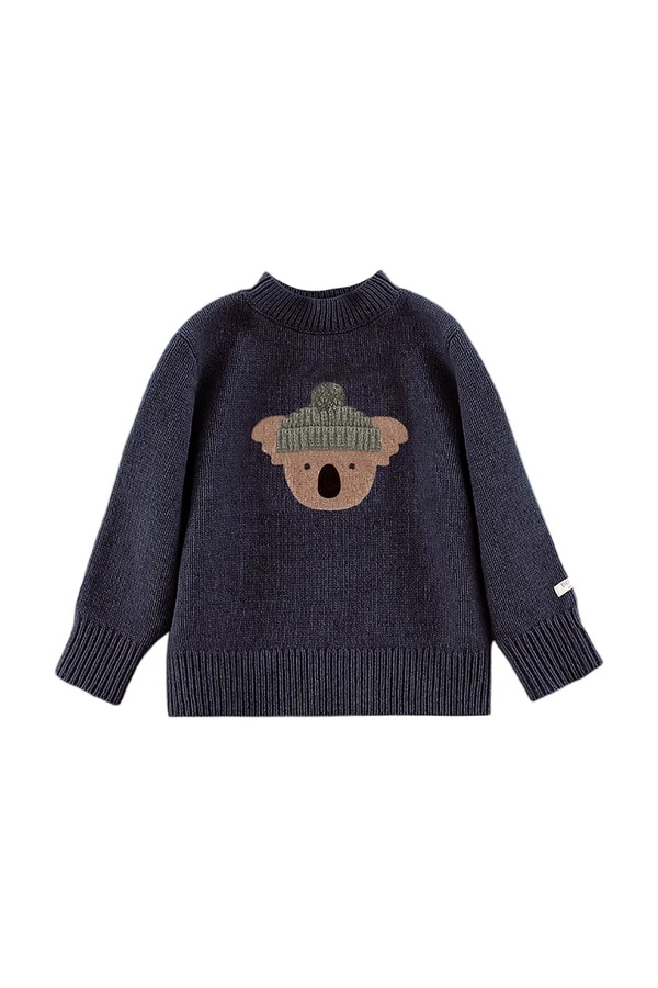 Детский шерстяной свитер Donsje Denn Merino Wool Sweater Koala цвет синий