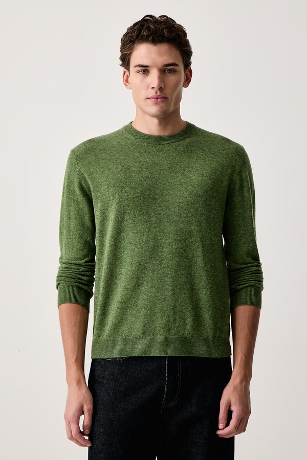 Светр чоловічий вовняний United Colors of Benetton колір зелений