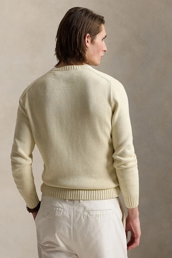 Светр чоловічий бавовняний Polo Ralph Lauren колір бежевий
