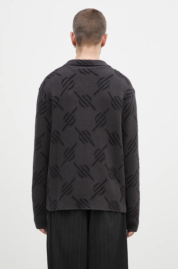 Джемпер Daily Paper Kirabo Monogram Knit Cardigan колір чорний фото 2