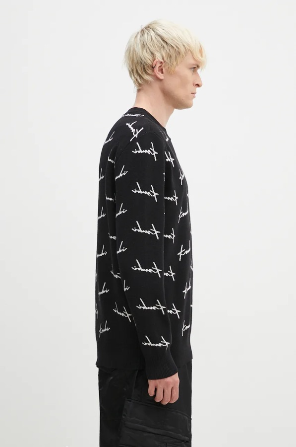 Светр KSUBI Skript Knit колір чорний фото 4