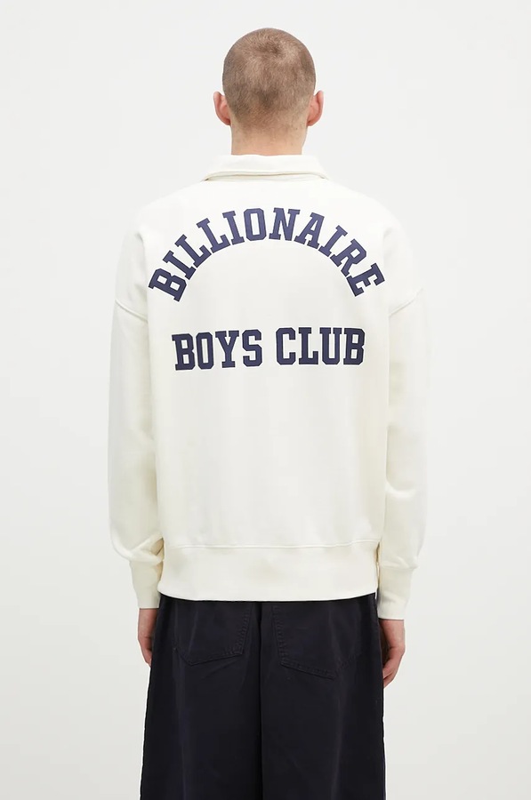 Бавовняна кофта Billionaire Boys Club College Quarter Zip колір бежевий фото 3