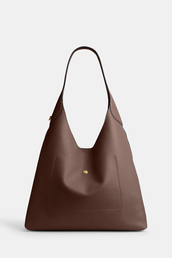 Кожаная сумочка Coach Brooklyn Shoulder Bag 39 цвет коричневый