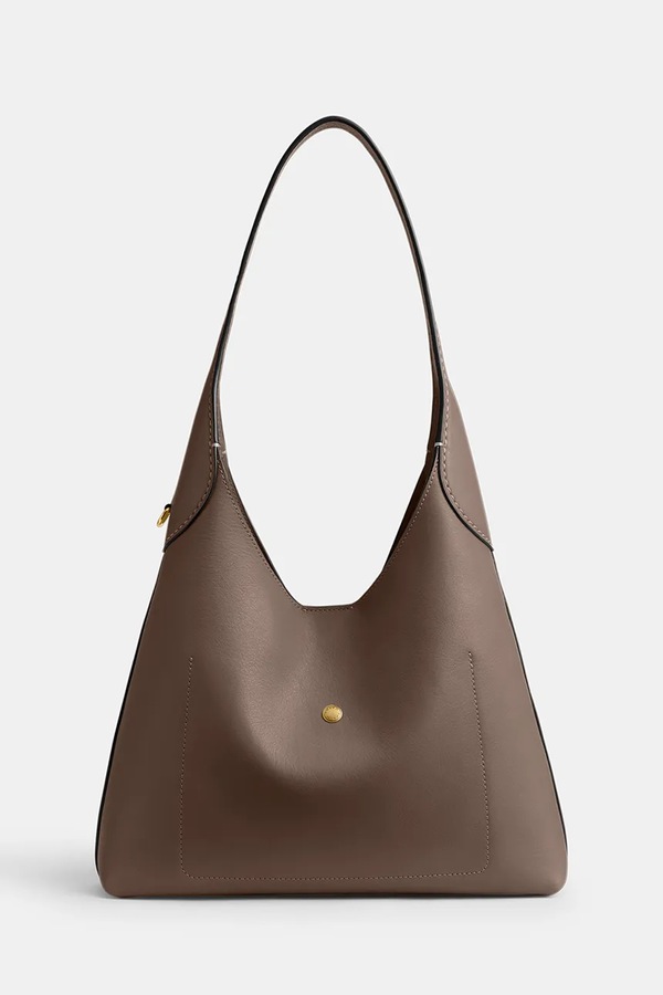 Шкіряна сумочка Coach Brooklyn Shoulder Bag 28 колір коричневий