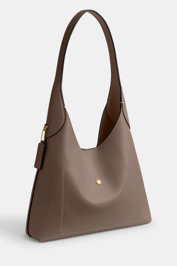 Шкіряна сумочка Coach Brooklyn Shoulder Bag 28 колір коричневий фото 2
