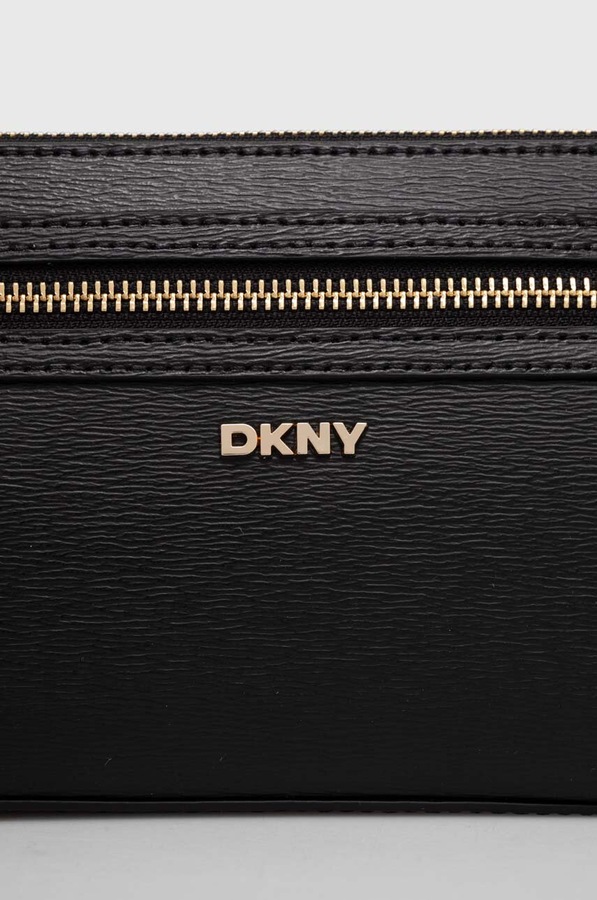 Сумка крос-боді жіноча шкіряна DKNY колір чорний фото 4
