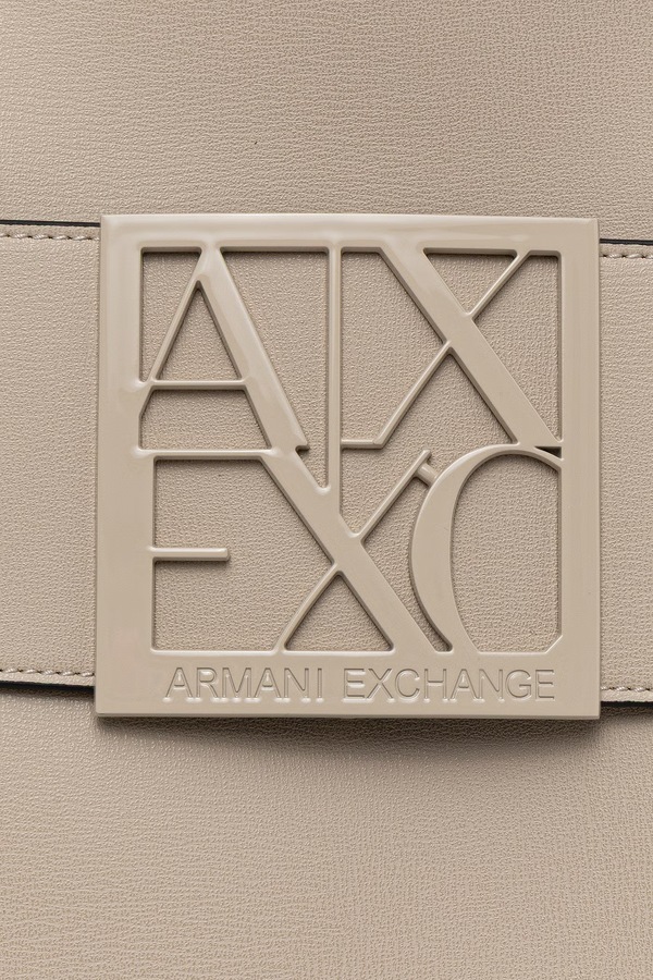 Сумка-шопер жіноча зі штучної шкіри Armani Exchange колір бежевий фото 4