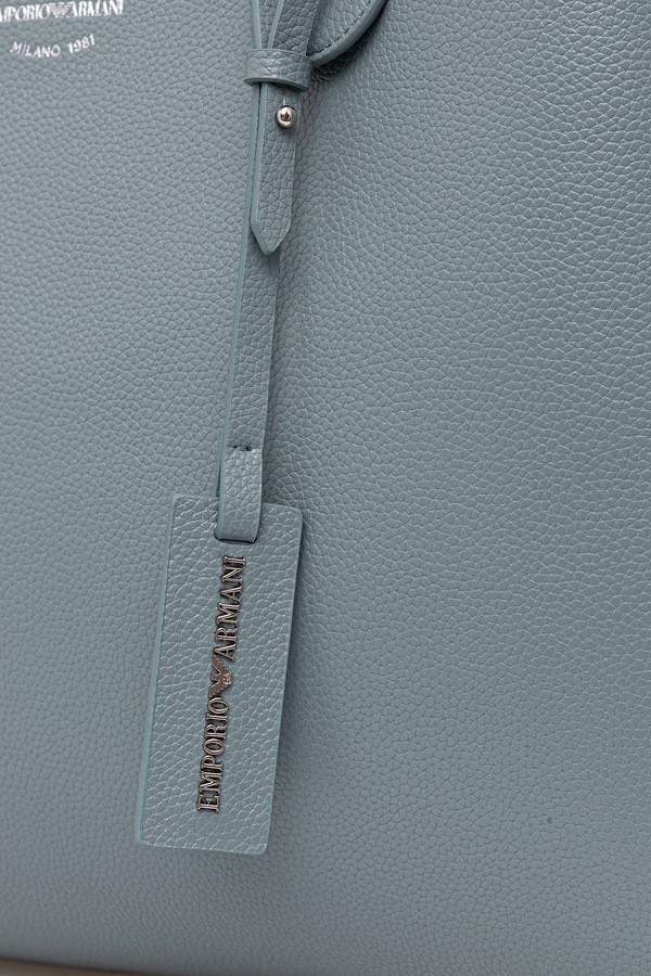 Сумка-шопер жіноча зі штучної шкіри Emporio Armani колір бірюзовий фото 4