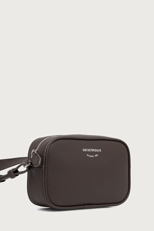 Сумка кросс-боди женская из искусственной кожи Emporio Armani цвет серый