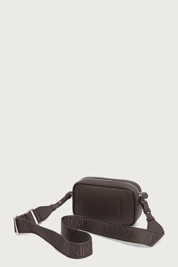 Сумка кросс-боди женская из искусственной кожи Emporio Armani цвет серый фото 2