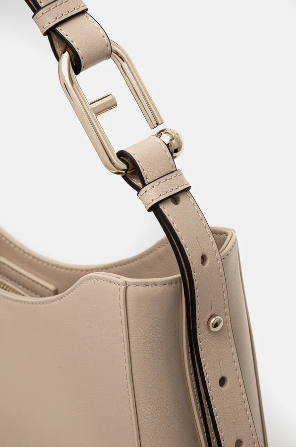 Шкіряна сумочка Furla колір бежевий фото 4