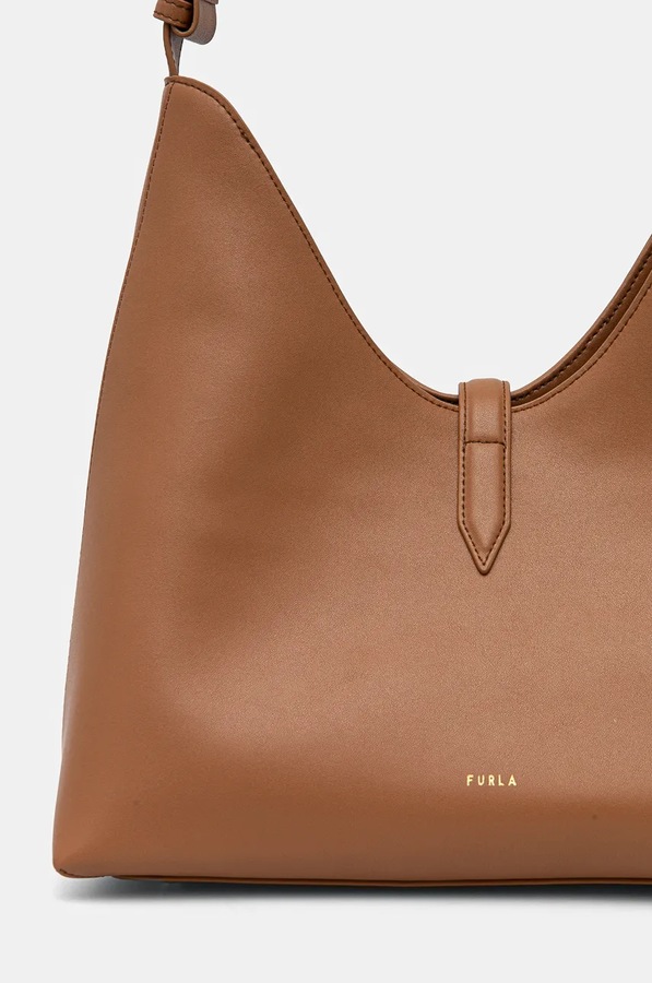 Шкіряна сумочка Furla колір бежевий фото 3