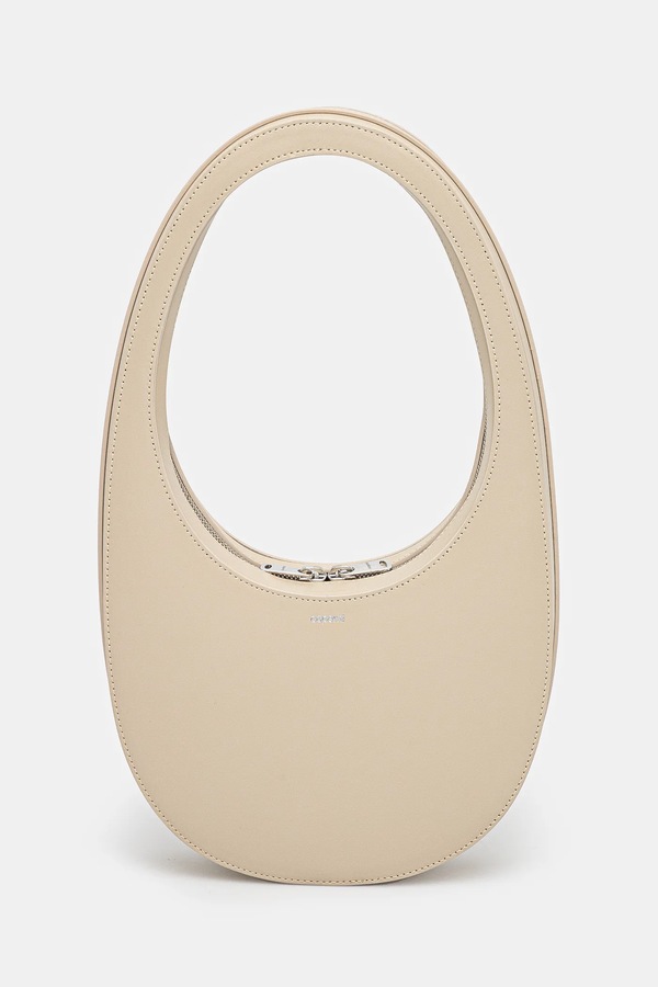 Шкіряна сумочка coperni Swipe Bag колір бежевий