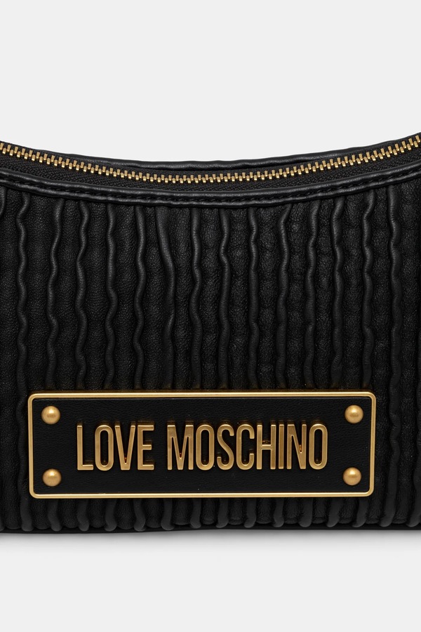 Шкіряна сумочка Love Moschino колір чорний фото 2