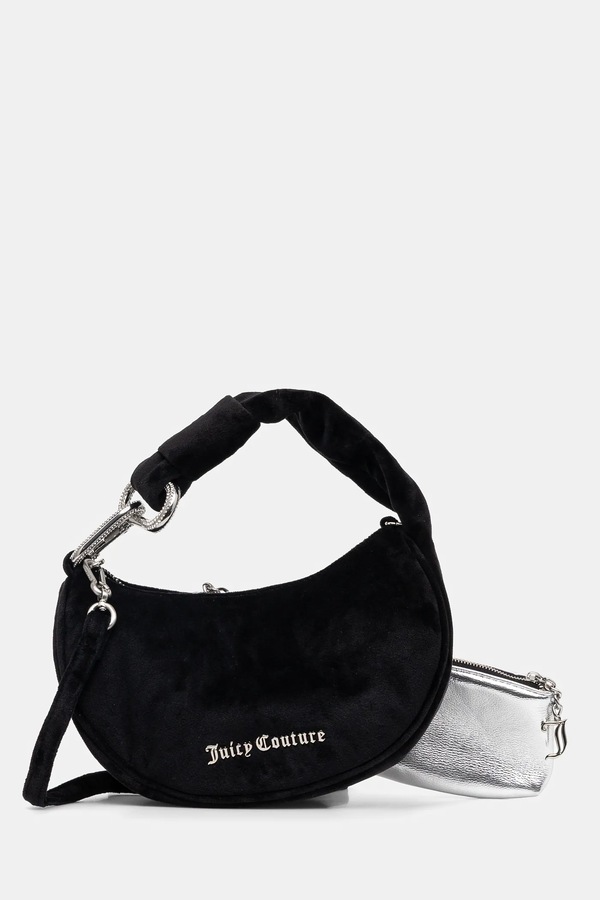 Сумочка hobo женская велюровая Juicy Couture Blossom цвет черный