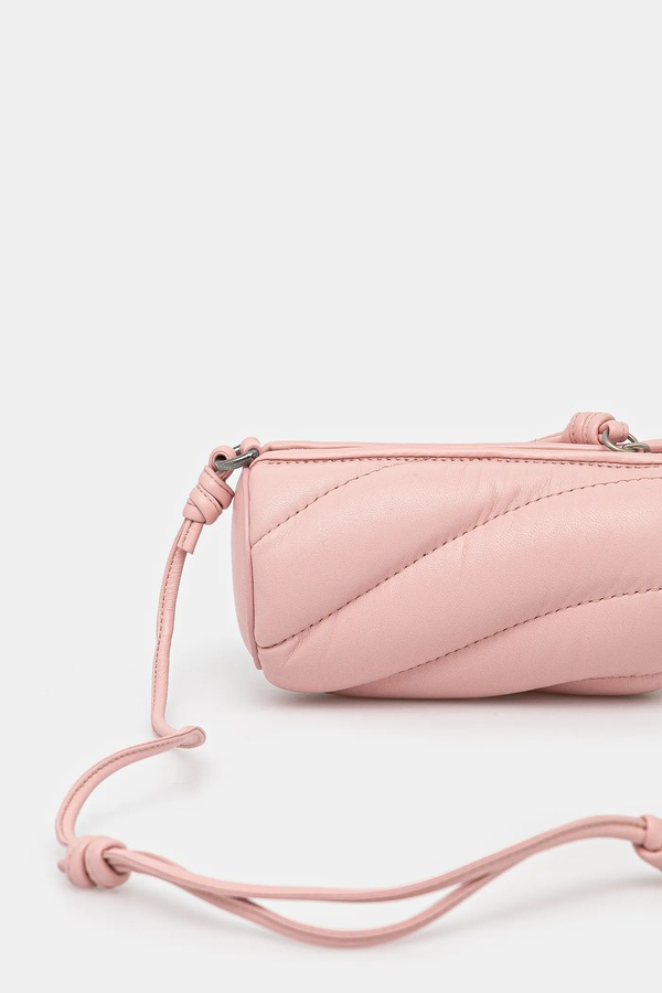 Шкіряна сумочка Fiorucci Leather Micro Mella Bag колір рожевий фото 2