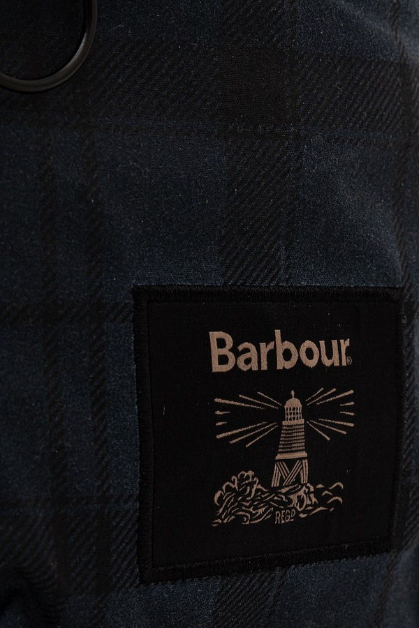 Сумка чоловіча з бавовною Barbour Field Wax колір темно-синій фото 4