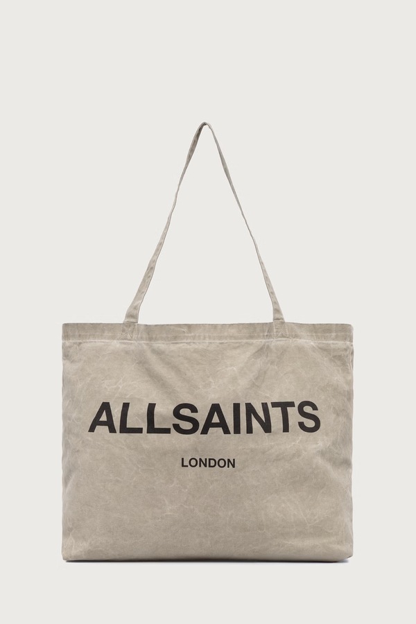 Тканевая сумка мужская хлопковая AllSaints цвет бежевый