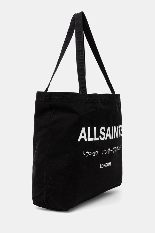 Тканинна сумка чоловіча бавовняна AllSaints колір чорний