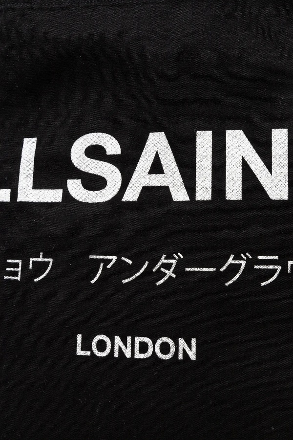Тканинна сумка чоловіча бавовняна AllSaints колір чорний фото 4
