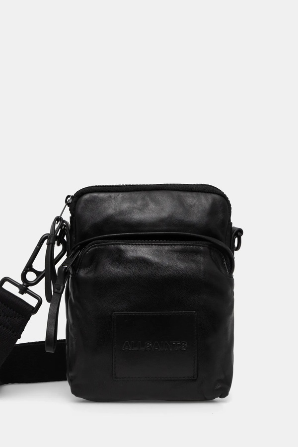 Шкіряна сумка AllSaints FALCON колір чорний