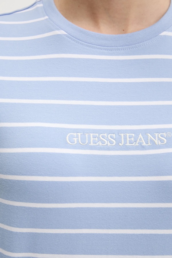 Футболка Guess Jeans колір бірюзовий фото 4