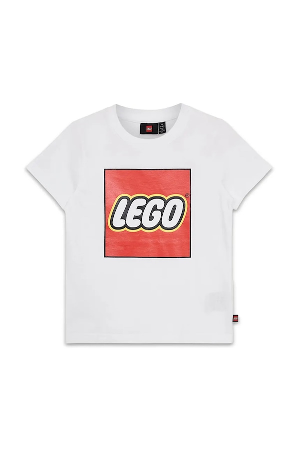 Дитяча бавовняна футболка Lego LWTANO 631 колір білий