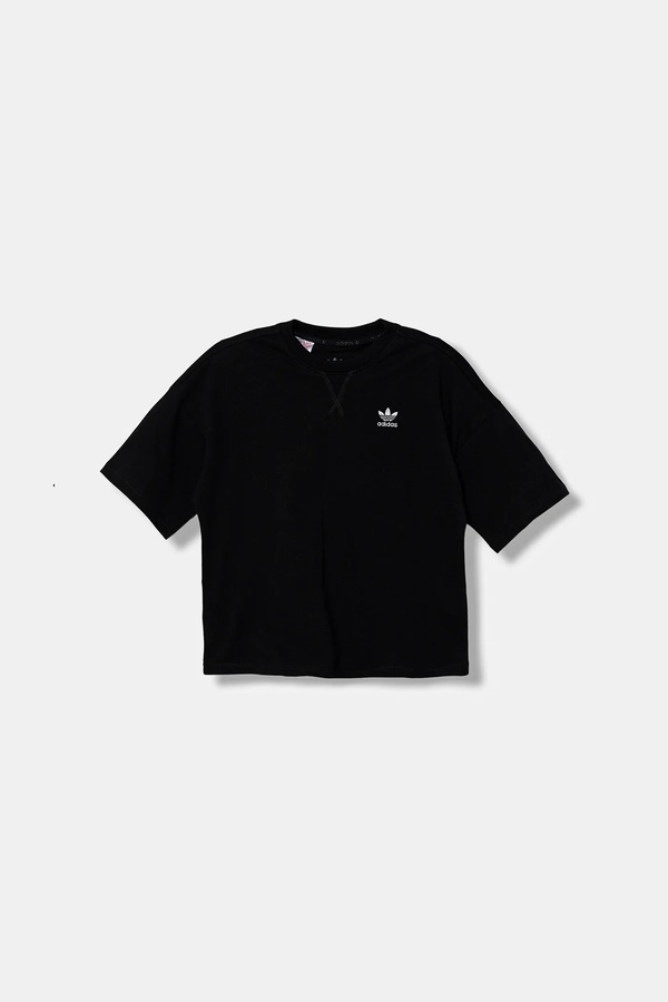 Детская хлопковая футболка adidas Originals TEE цвет черный