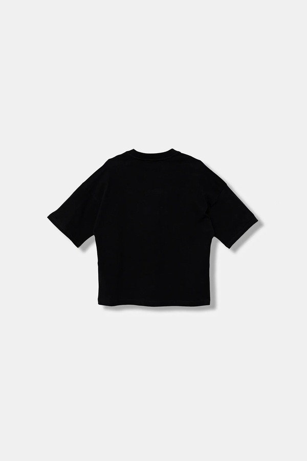 Детская хлопковая футболка adidas Originals TEE цвет черный фото 2