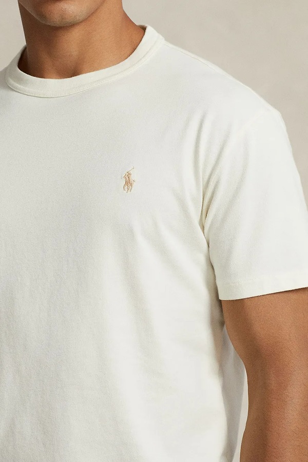 Бавовняна футболка Polo Ralph Lauren колір бежевий фото 4