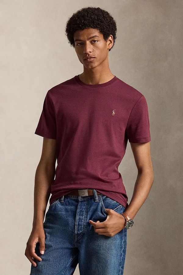 Футболка чоловіча бавовняна Polo Ralph Lauren колір червоний