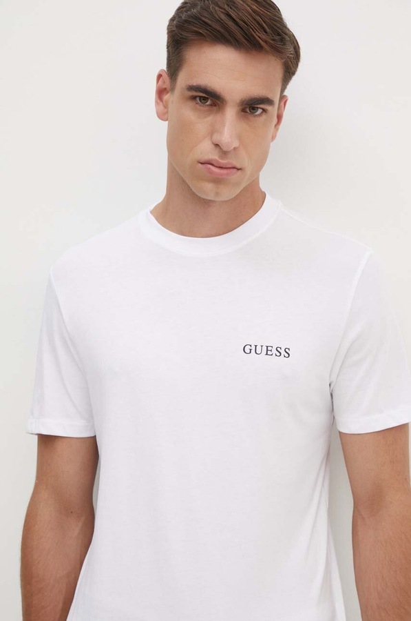 Бавовняна футболка Guess 3-pack колір білий