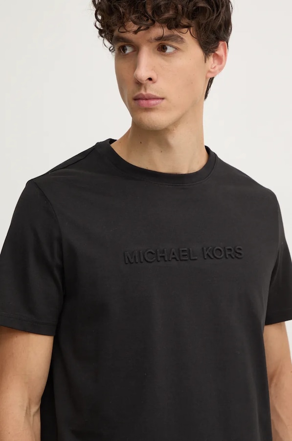 Бавовняна футболка Michael Kors колір чорний фото 2