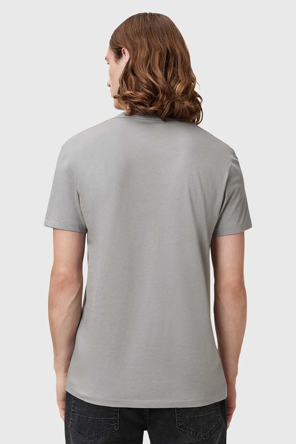 Футболка basic чоловіча бавовняна AllSaints колір сірий фото 3