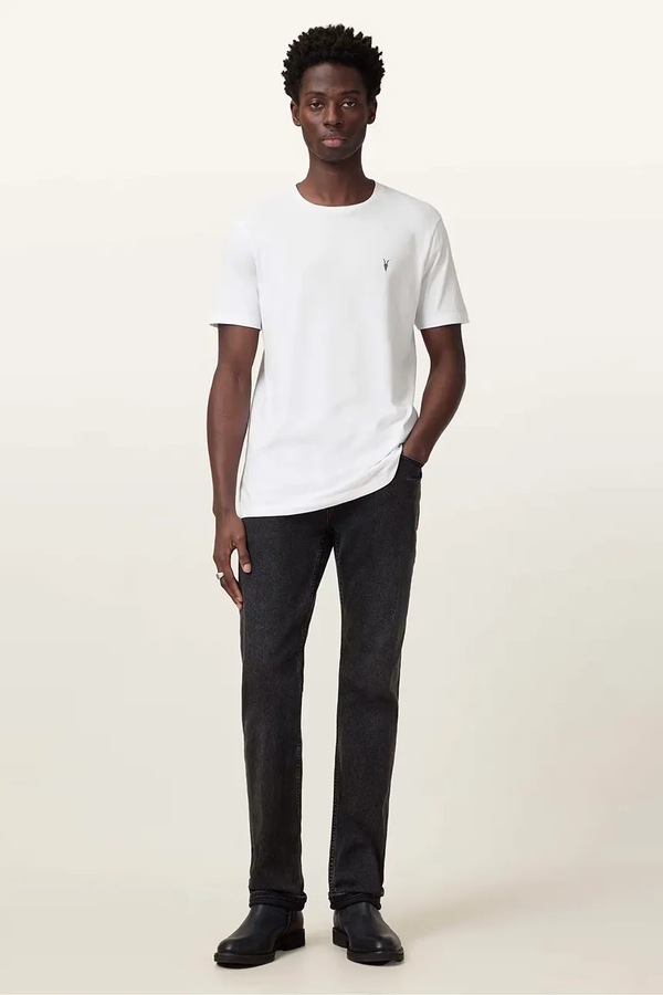 Футболка basic чоловіча бавовняна AllSaints колір білий фото 4