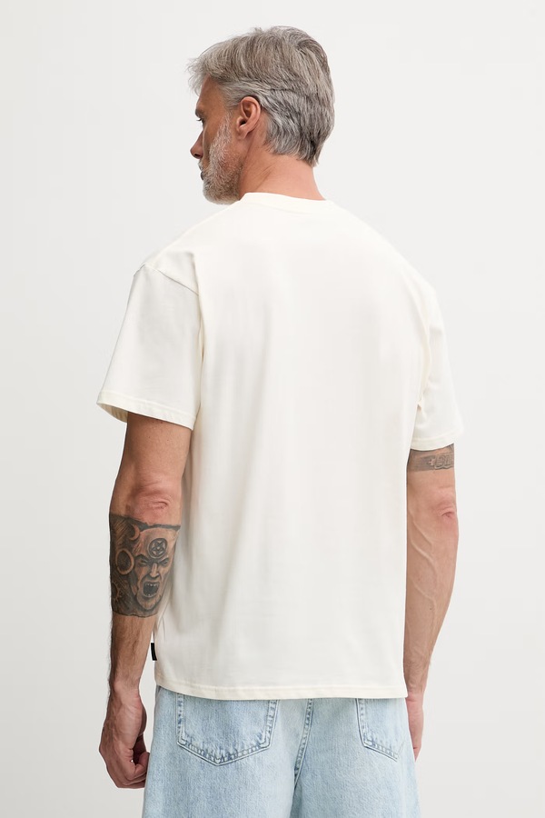 Футболка мужская хлопковая Rip Curl SEARCH EMBROIDERY цвет бежевый фото 2